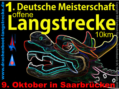 Flyer der 1. DM Drachenboot Langstrecke 2010